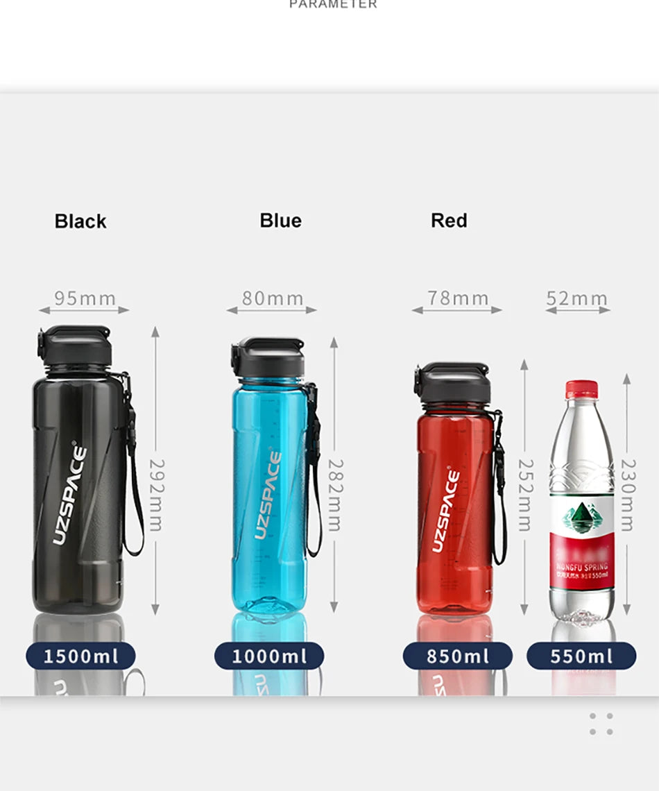 Sport Water Bottles with Straw Summer New Large-capacity Tritan Plastic Portable Leakproof Drink Bottle BPA Free Outdoor Travel