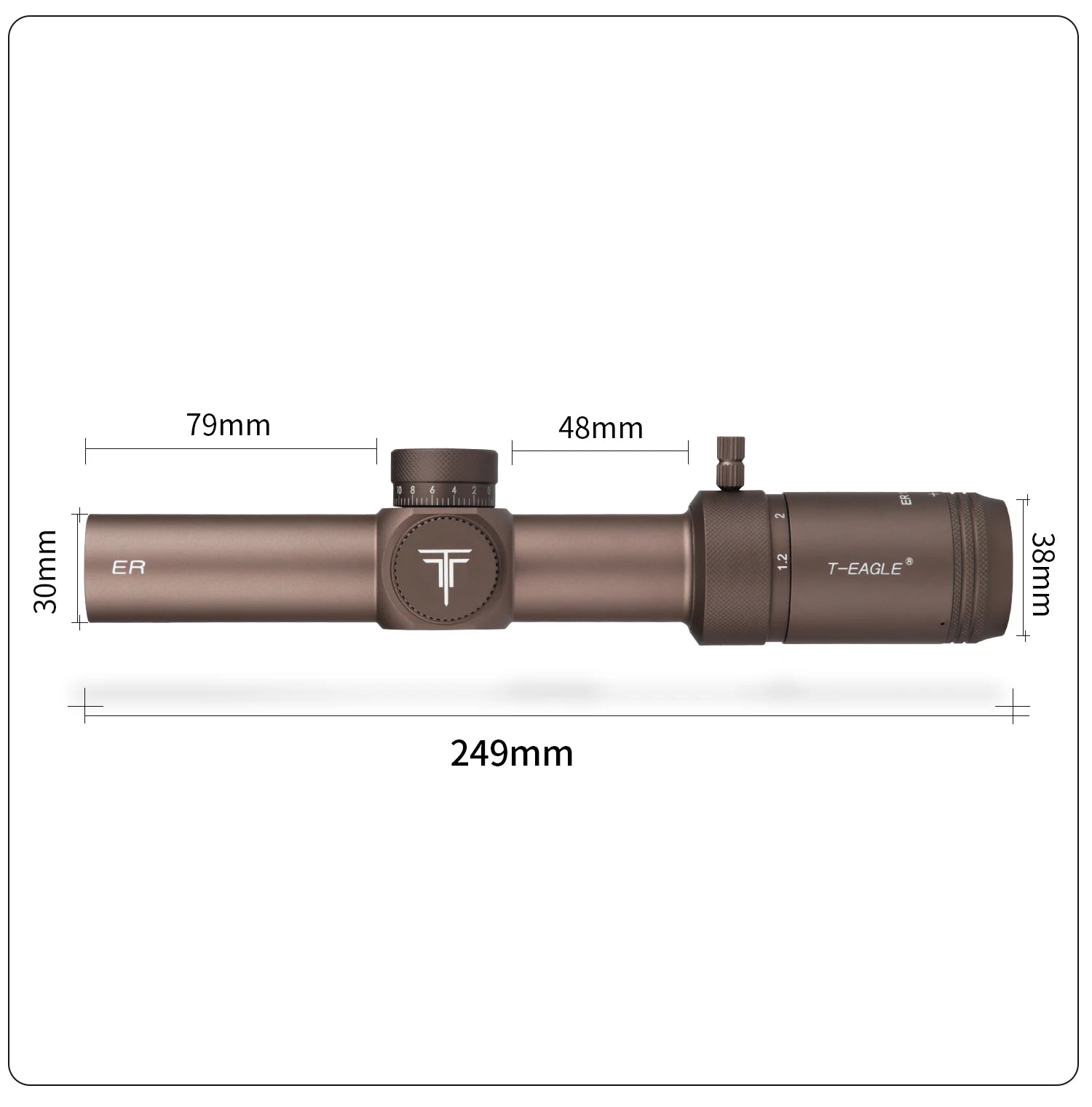 T-EAGLE ER 1.2-6 X24 IRHK Tactical Riflescope Spotting Scope for Rifle Hunting Optical Collimator Air Gun Sight Red Green Light