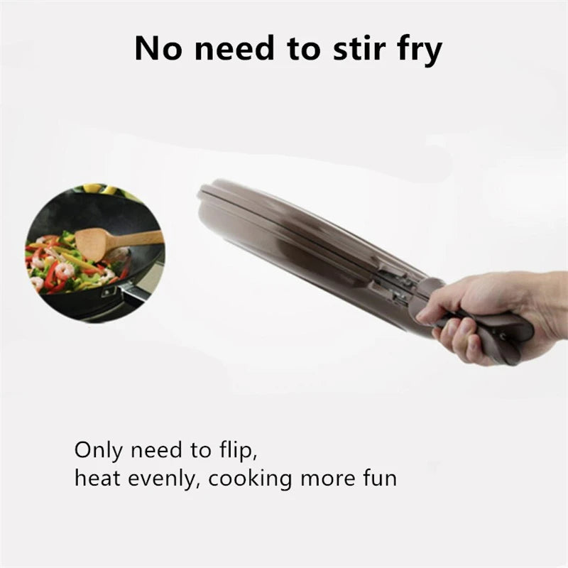 32CM/28CM Frying Pan Non-Stick Double-Sided Barbecue Cooking Tool Stable Durable And Reliable Cookware Suitable For Home Outdoor