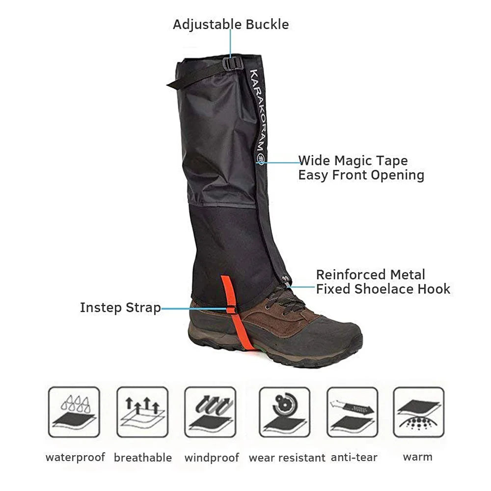 Snow Leg Gaiters Warmer Waterproof Hiking Shoes Tourist Legging Outdoor Camping Trekking Skiing Hunting Kids Child Shoe Cover