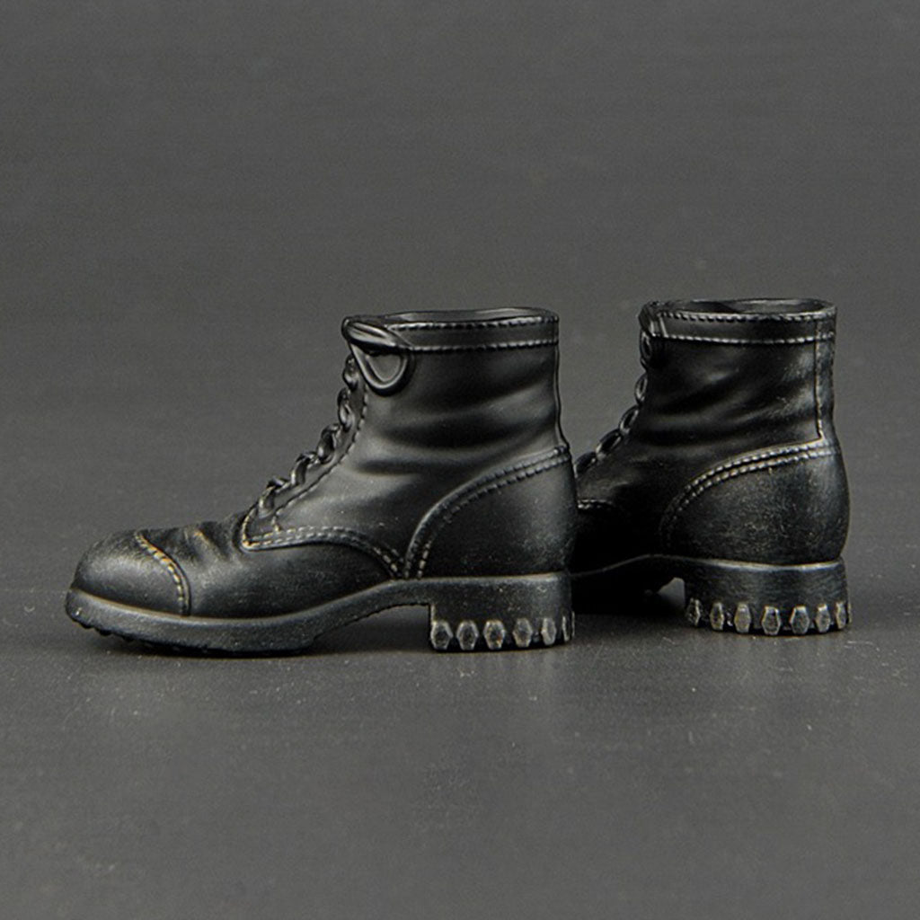 1/6 Miniature Soldier Combat Shoes Lace Up Combat Boot Shoes Male Hiking Combat Soldier Figure Accessory For 12" Action Doll