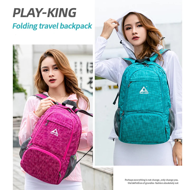 PLAYKING Foldable Rainproof Backpack Ultralight School Bag Outdoor Travel Lightweight Pack Sport Hiking Gym Mochila Camping Bags