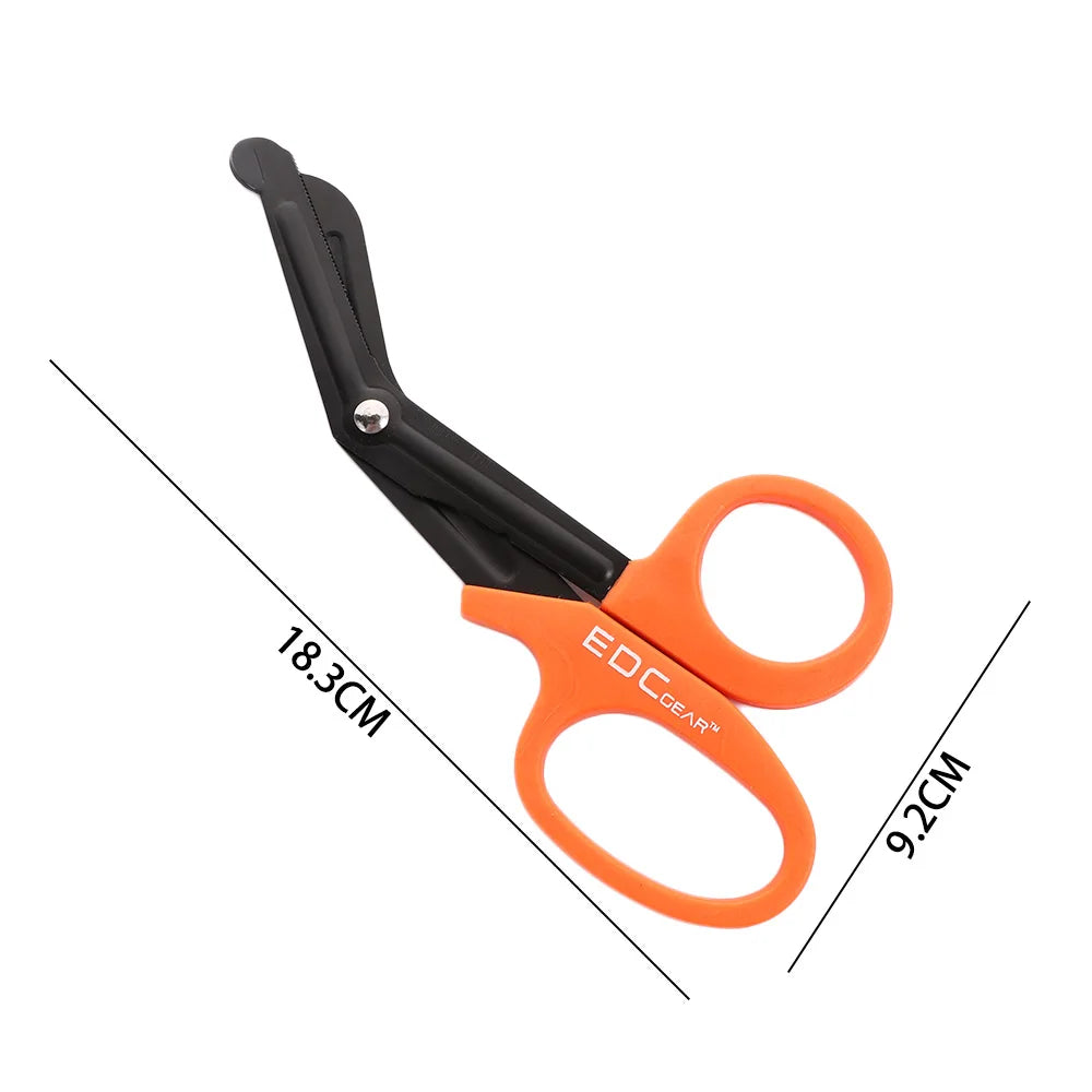 18.3cm EMT EDC Multi Function Rescue Scissor Trauma Gauze Emergency Aid Shear Home Utility Camp Outdoor Tools