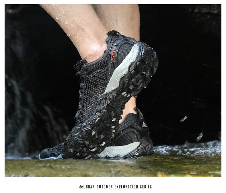 Humtto Summer Hiking Shoes Outdoor Walking Sneakers for Men Climbing Sport Women Men's Shoes Trekking Hunting Female Mens Shoes