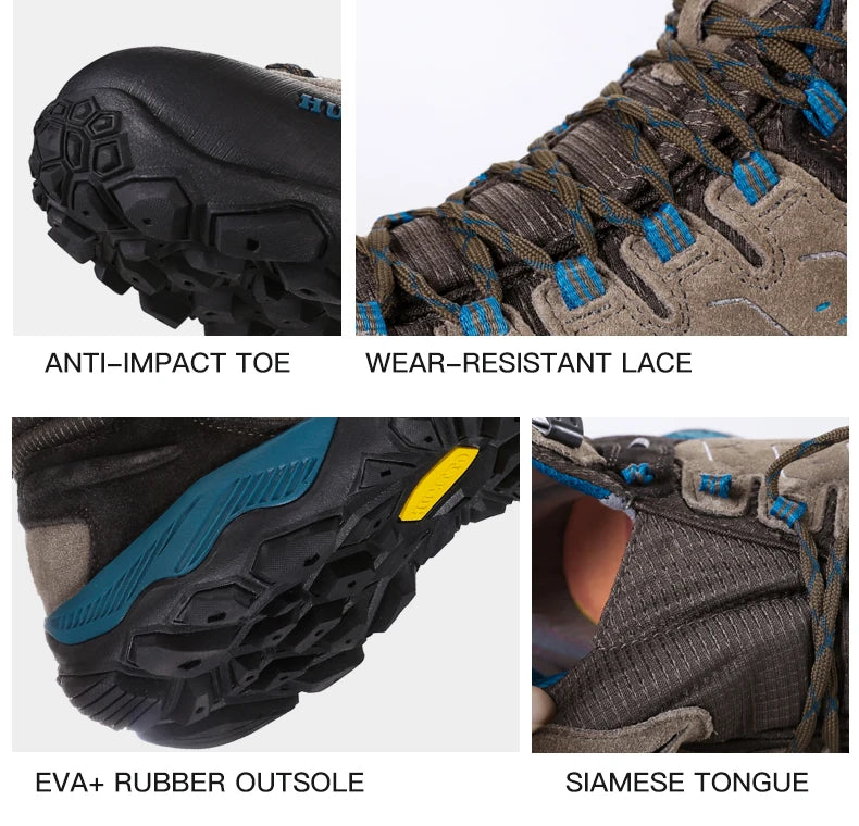 HUMTTO Waterproof Hiking Shoes Men's Outdoor Sneakers for Men 2021 Leather Women Winter Woman Climbing Trekking Sport Man Boots