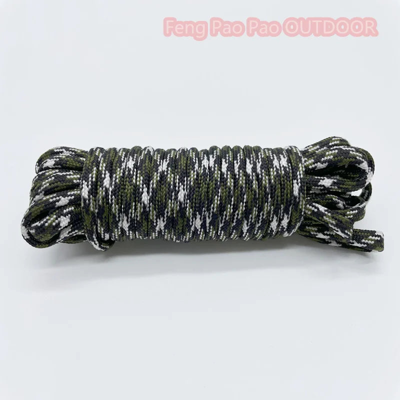 5 Meters Dia.4mm 7 Stand Cores Parachute Cord Lanyard Outdoor Camping Rope Climbing Hiking Survival Equipment Tent Accessories