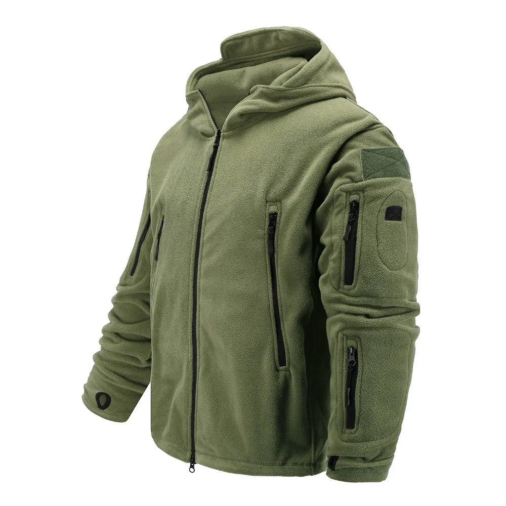 Tactical Fleece Jacket Military Uniform Soft Shell Casual Hooded Jacket Men Thermal Army Clothing