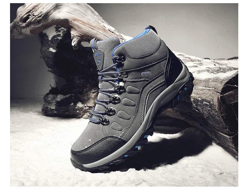 Couple Outdoor Waterproof Hiking Boots Men Winter Shoe Walking Climbing Hiking Shoes Mountain Sport Boots Hunting Woman Sneakers