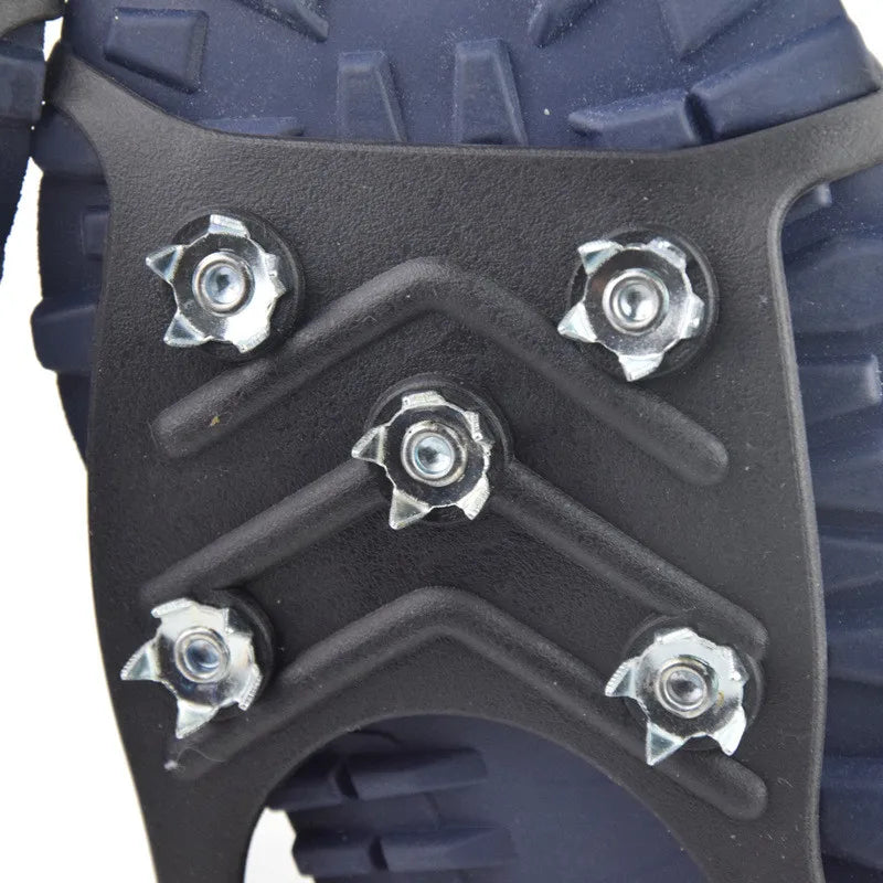 8 Teeth Ice Gripper For Shoes Snow Crampons Anti-slip Ice Gripper Hiking Cleats Spikes Traction Ice Floes 8 Stud Shoes Grip