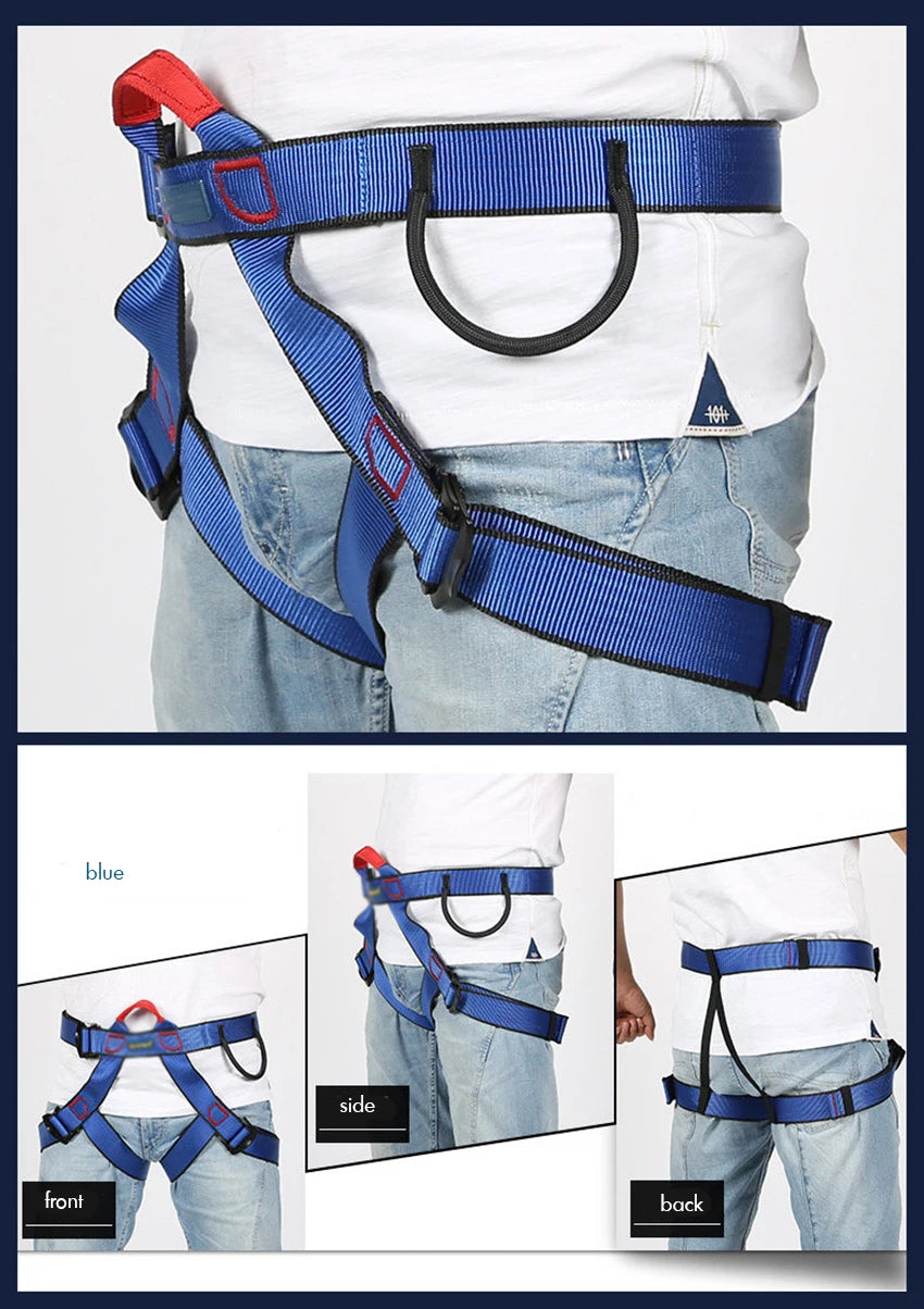 Climbing Harness, Rock Climbing Harness Protect Waist Safety Harness, Half Body Harness for Mountaineering Fire Rescuing