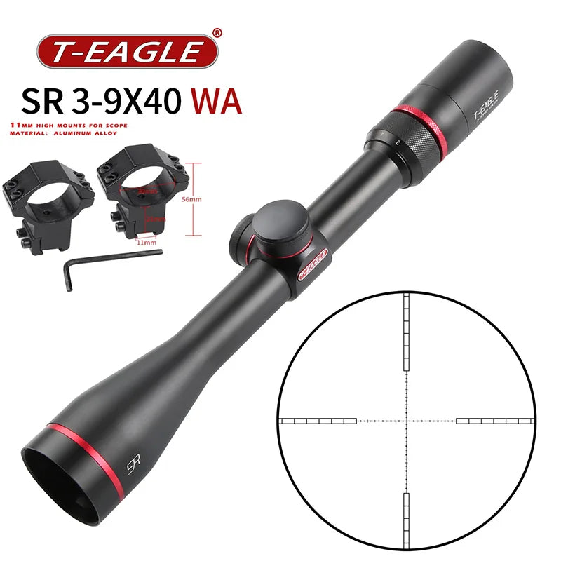 T-EAGLE Optical Sight SR3-9X40/50WA HK Spotting Scope For Rifle Hunting RiflesScope Airsoft Gun Sight Shock Proof Rifle Scope