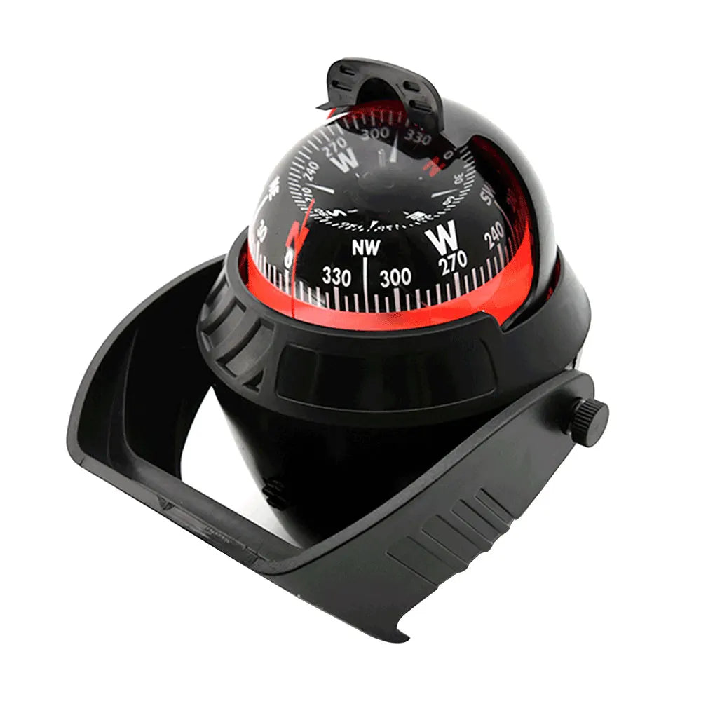 HD Sea Marine Pivoting Compass Electronic Navigation Compass Camping Gear LED Light Compass Guide Ball for Boat Vehicle Car