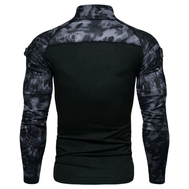 Men's Long Sleeve T-Shirt   Outdoor Trekking Camping Climbing Fishing Male Sports Slim Fit Pullover Clothing