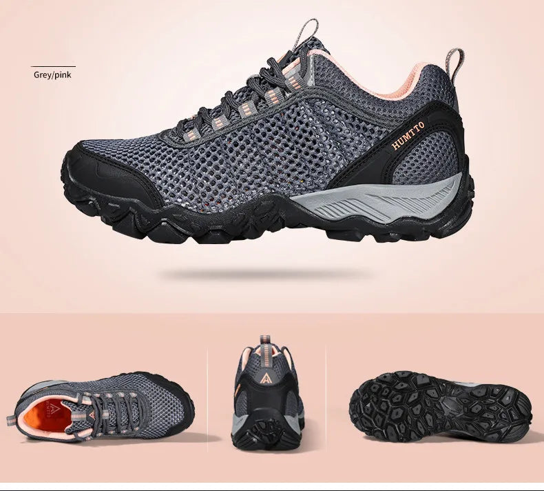 Humtto Outdoor Walking Sneakers for Men Leather Hiking Shoes Climbing Sport Women Men's Shoes Trekking Hunting Female Mens Shoes