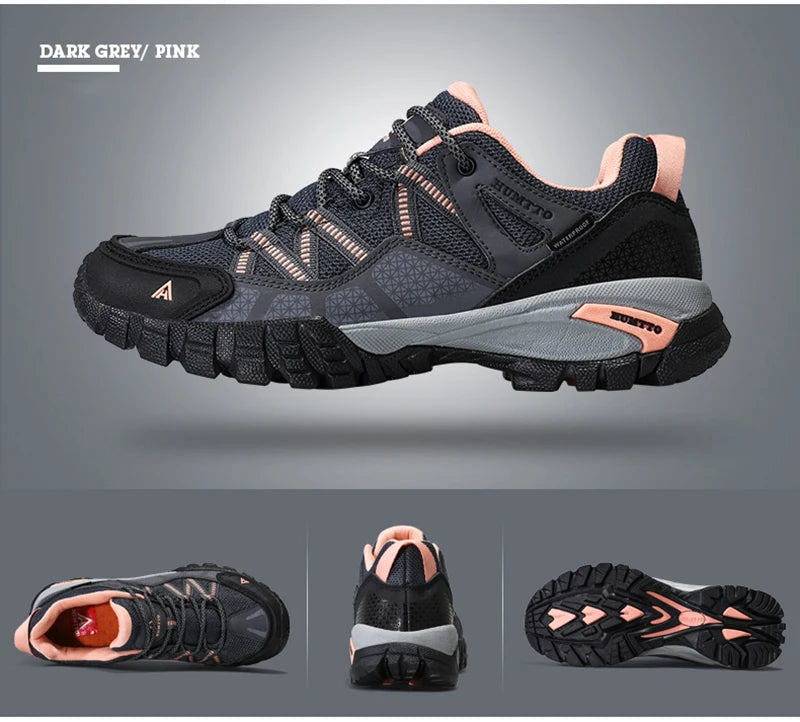 Humtto 2021 New Arrival Hiking Shoes Wear-resistant Outdoor Sports Women Shoes Lace-Up Womens Climbing Trekking Sneakers Summer