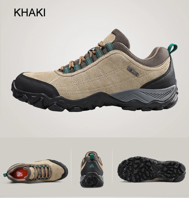 Humtto Outdoor Walking Sneakers for Men Leather Hiking Shoes Climbing Sport Women Men's Shoes Trekking Hunting Female Mens Shoes