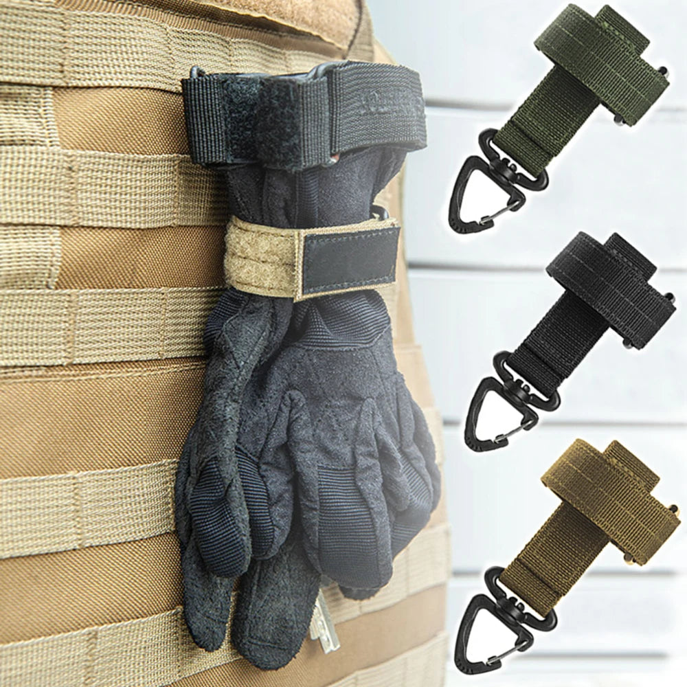 Multi-purpose Tactical Gloves Buckle Glove Hook Military Fan Outdoor Climbing Rope Storage Adjust Camping Glove Hanging Buckle