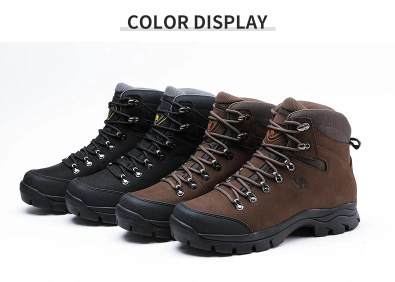 GOLDEN CAMEL Hiking Shoes Waterproof Outdoor Male Sneakers Military Tactical Boots Leather Trekking Shoes for Men 2023 Autumn