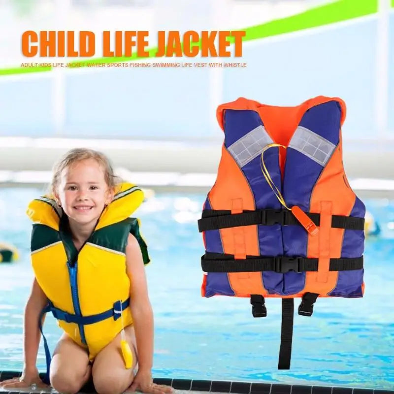 Kids Life Jacket Children Swimming Boating Life Vest with Whistle Reflective Strips Safety Life Vest Water Sports Protection