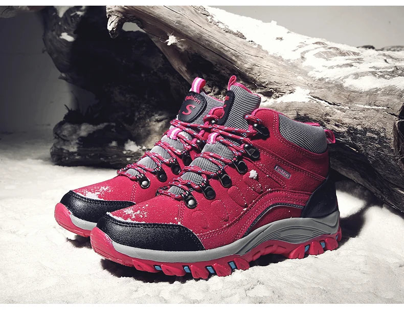 Couple Outdoor Waterproof Hiking Boots Men Winter Shoe Walking Climbing Hiking Shoes Mountain Sport Boots Hunting Woman Sneakers