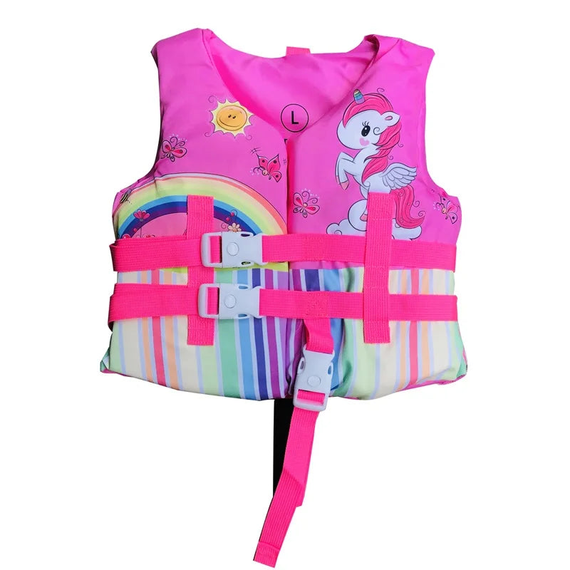 2021 Kids Life Vest Floating Girls Jacket Boy Swimsuit Sunscreen Floating Power Swimming Pool Accessories for Drifting Boating