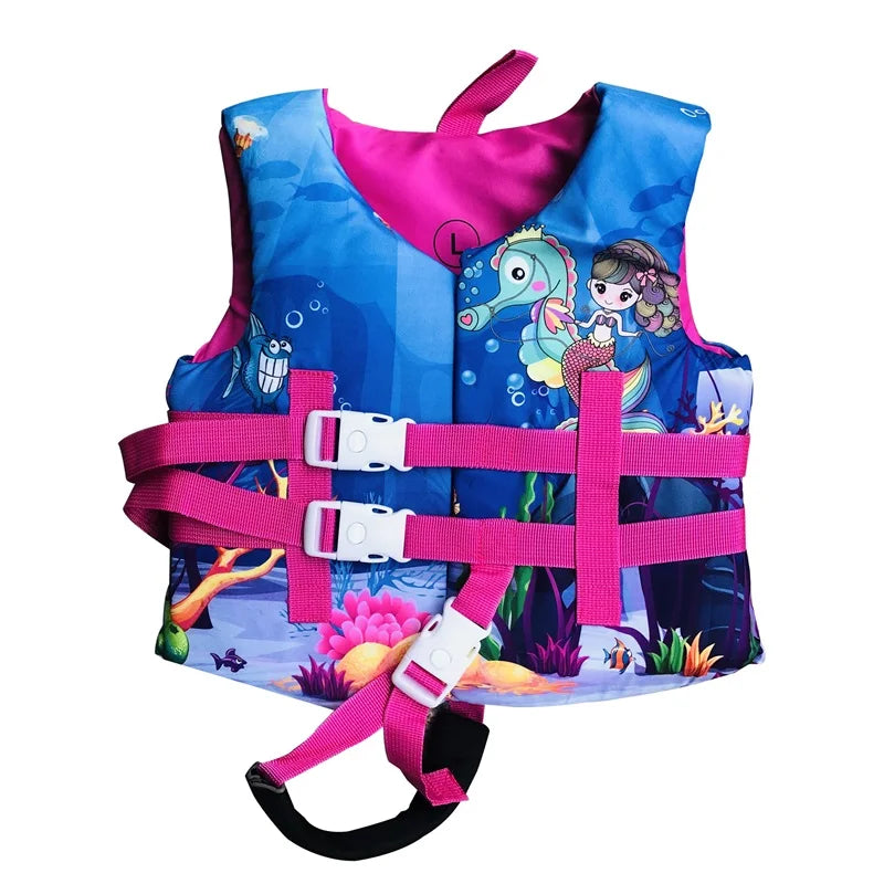 2021 Kids Life Vest Floating Girls Jacket Boy Swimsuit Sunscreen Floating Power Swimming Pool Accessories for Drifting Boating