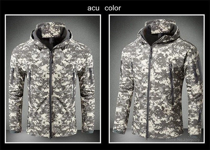 Waterproof Shark Skin Soft Shell Jacket or Pants Men Tactical Camouflage Jacket Winter Autumn Coat Clothes