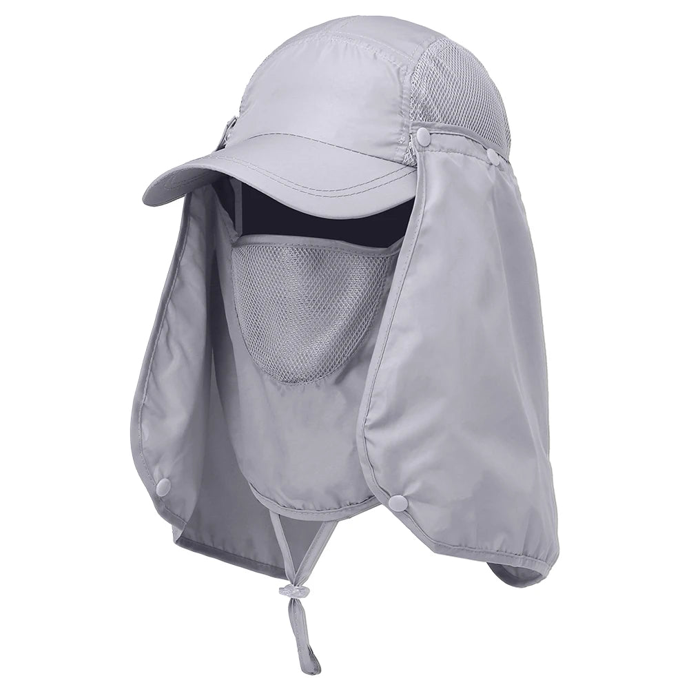 Fishing Clothings Outdoor Hunting Hat Hiking Visor Hat UV Protection Face Neck Cover Fishing Sun Cap Mountain Climbing Sun