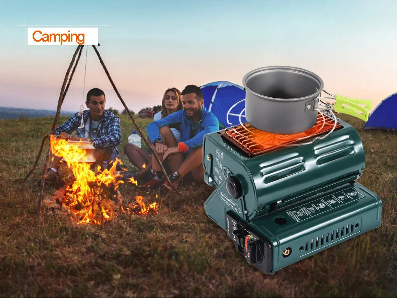 1.3kw New Outdoor  Cooker Gas Heater Travelling Camping Hiking Picnic Equipment Dual-Purpose Use  Stove Heater For  Fishing