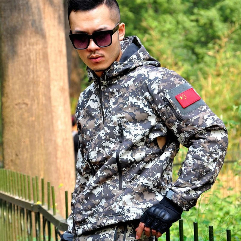 Waterproof Shark Skin Soft Shell Jacket or Pants Men Tactical Camouflage Jacket Winter Autumn Coat Clothes