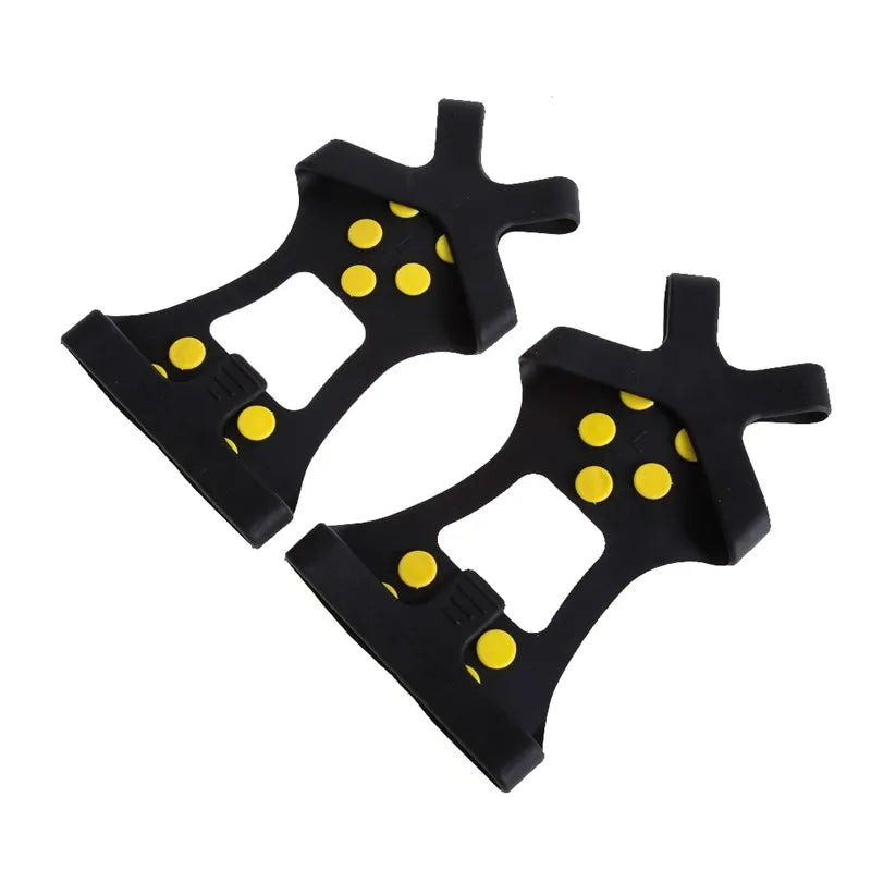 Outdoor 10 Studs Universal Ice Snow Shoe Spiked Grips Cleats Crampons Winter Climbing Camping Anti Slip Shoes Cover S M L XL