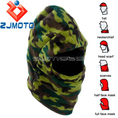 Motorcycle Cycling Fleece Balaclava Full Face Mask Neck Windproof Outdoor Ski Warm Mask Multicolor Mountaineering Helmet Hood