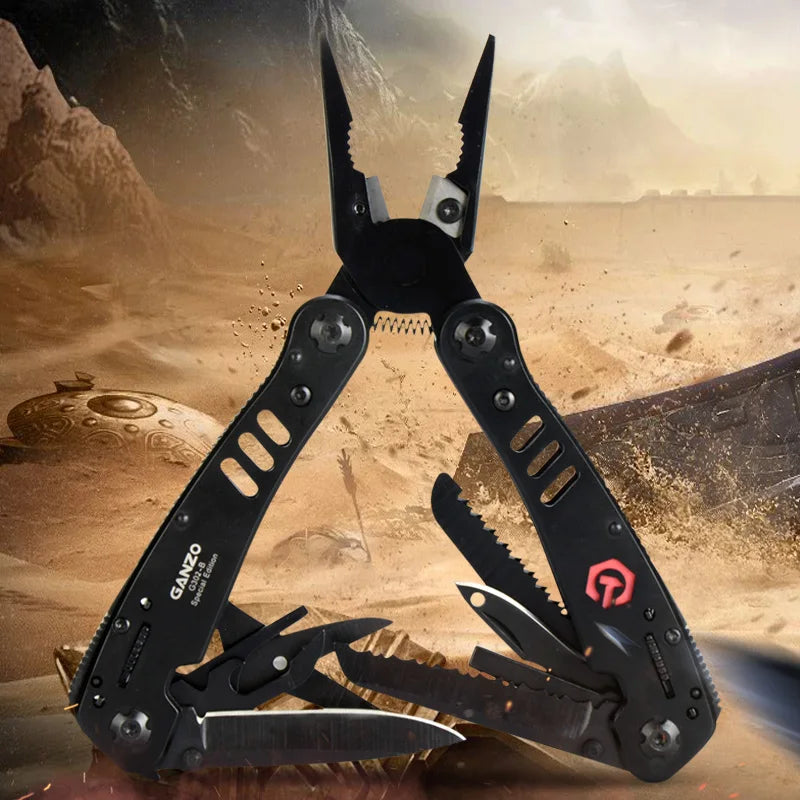 Ganzo Knife G302B Multi Tool Plier Bits EDC Survival Multitools Pliers 26 in 1 Outdoor Multifunction folding knives  Camping