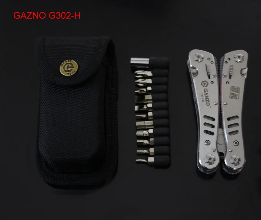 Ganzo Knife G302B Multi Tool Plier Bits EDC Survival Multitools Pliers 26 in 1 Outdoor Multifunction folding knives  Camping