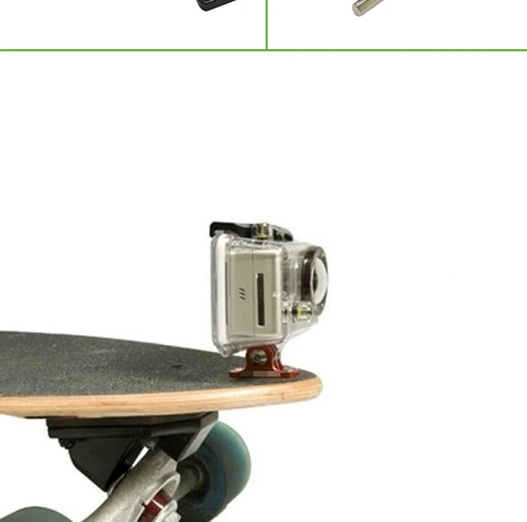 CNC Aluminum Mount Flat Fixed Base Low Angle Surfboard Surface For GoPro 11 8 7 9 10 SJCAM SJ5000 Xiaoyi II Lite 4K Accessories