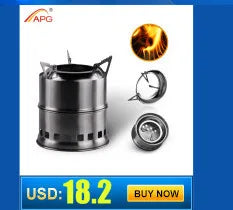 APG Ultralight Titanium Pan Outdoor Camping Tableware Titanium Pot Cookware