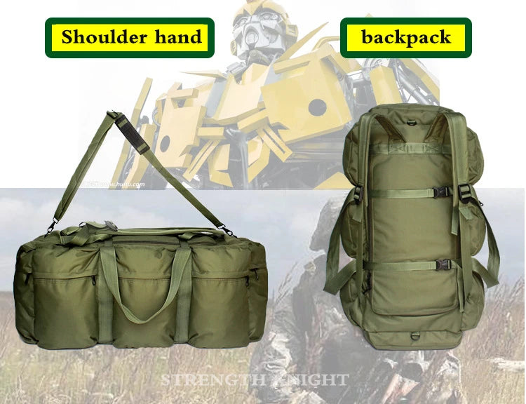 90L Large Capacity Man Tactical Backpack Bags 900D Waterproof Outdoor Hiking Camping Climbing Bag Travel Rucksack