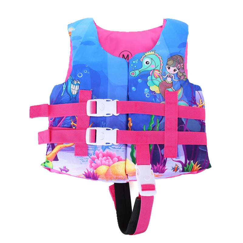 2021 Kids Life Vest Floating Girls Jacket Boy Swimsuit Sunscreen Floating Power Swimming Pool Accessories for Drifting Boating