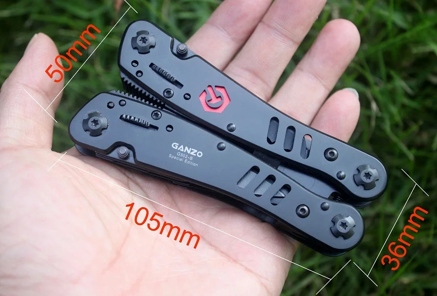 Ganzo Knife G302B Multi Tool Plier Bits EDC Survival Multitools Pliers 26 in 1 Outdoor Multifunction folding knives  Camping