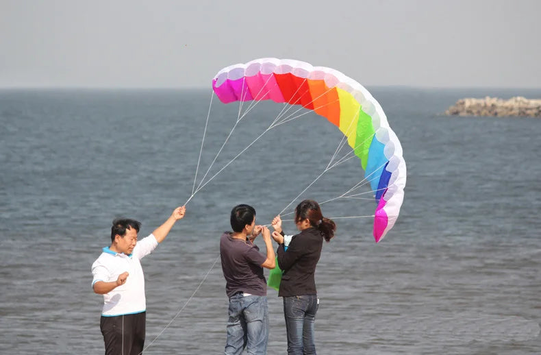 HOT SELL New 2.7m  Dual Line  Power Parafoil Kite Boarding / Surfing So Exciting and Good Flying