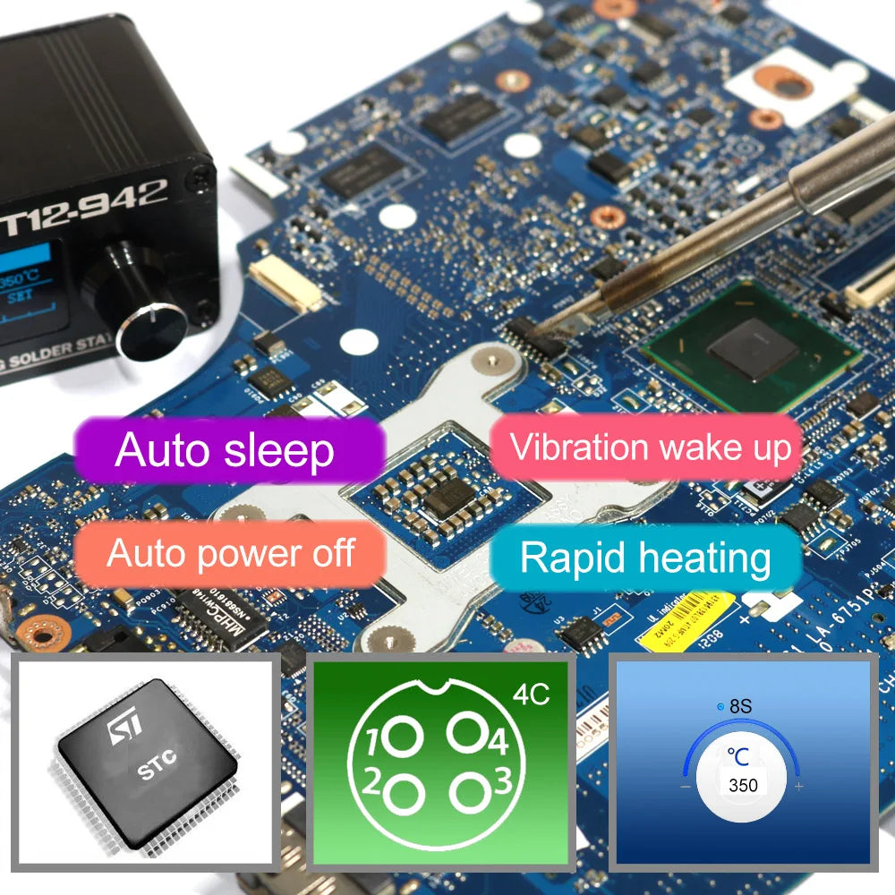 T12-942 OLED MINI soldering station Digital electronic welding iron DC Version Portable without power supply QUICKO