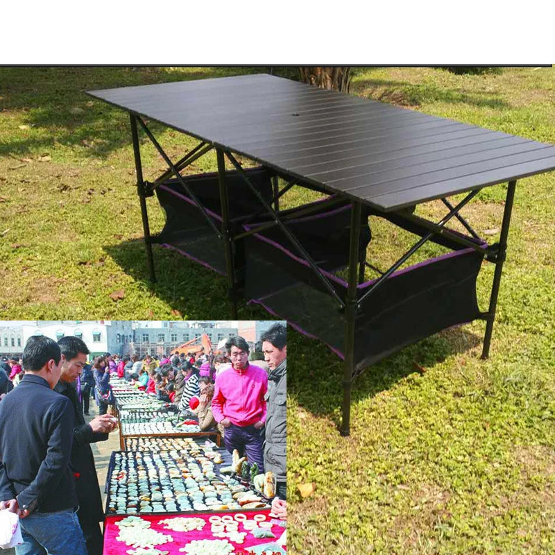 Outdoor Folding Table Chair   Camping Aluminium Alloy Picnic Table Waterproof Durable Folding Table Desk For 95*55*68cm 70*70cm