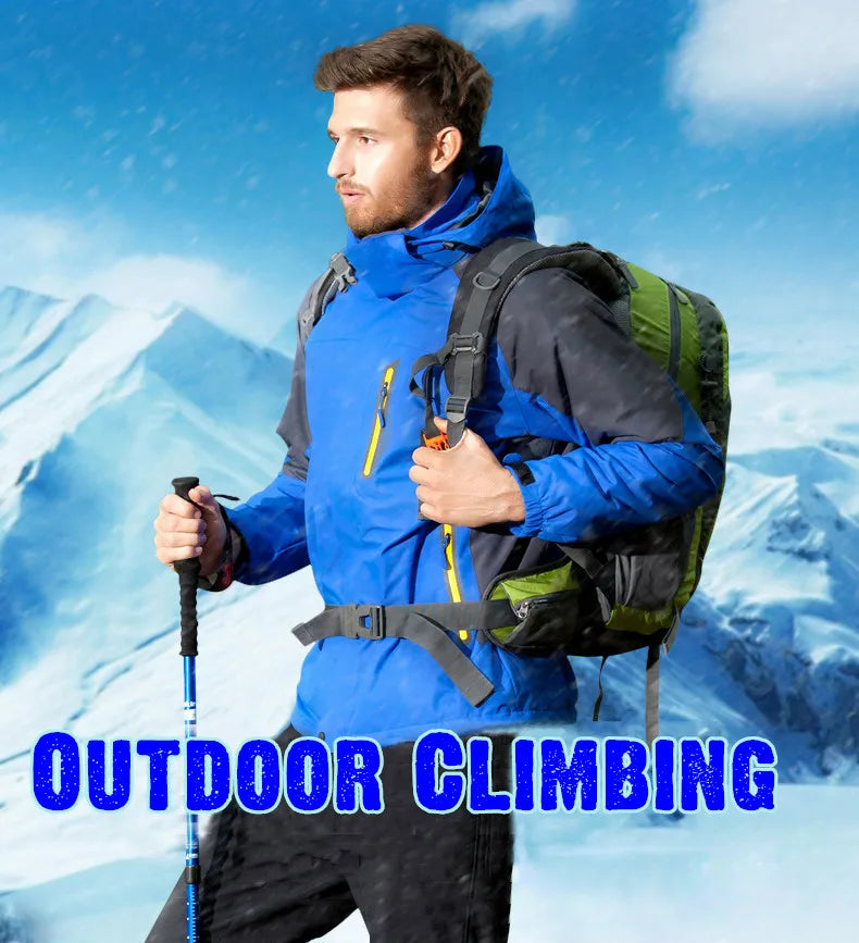 3 In 1 Windproof Waterproof Climbing Clothing Winter Thick Warm Two-Piece Set Men Women Coat Camping Hiking Trekking Jackets