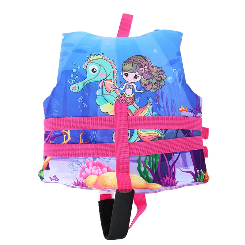 2021 Kids Life Vest Floating Girls Jacket Boy Swimsuit Sunscreen Floating Power Swimming Pool Accessories for Drifting Boating