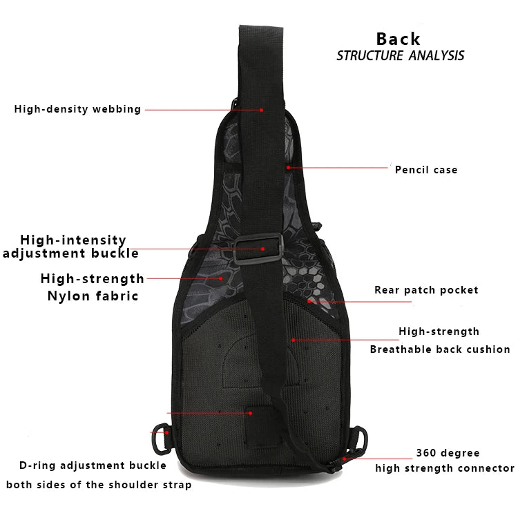 Hiking Trekking Backpack Sports Climbing Shoulder Bags Camping Hunting Daypack Fishing Outdoor Shoulder Bag