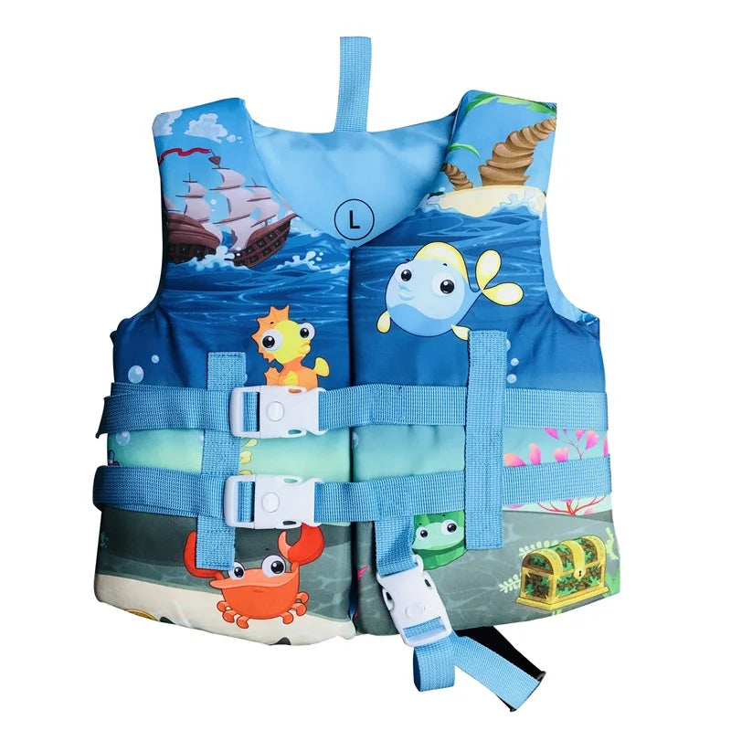 2021 Kids Life Vest Floating Girls Jacket Boy Swimsuit Sunscreen Floating Power Swimming Pool Accessories for Drifting Boating