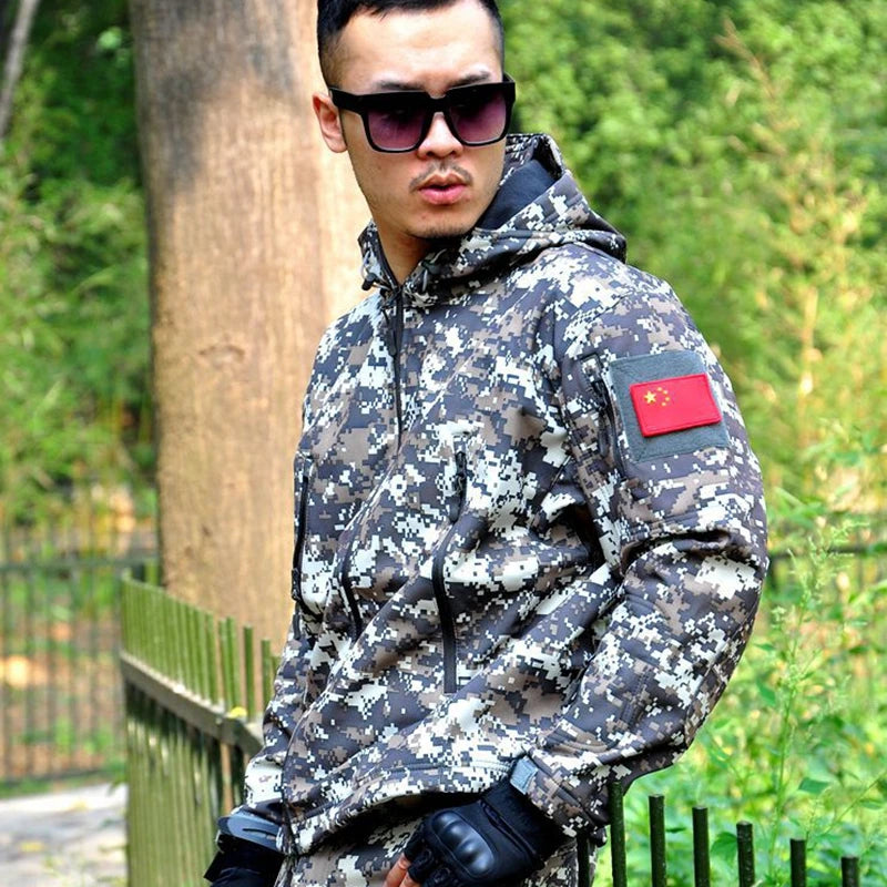 Waterproof Shark Skin Soft Shell Jacket or Pants Men Tactical Camouflage Jacket Winter Autumn Coat Clothes