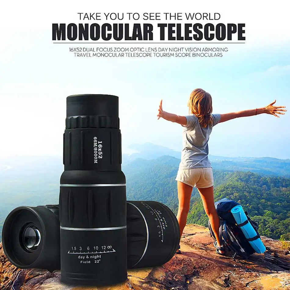 Powerful Telescope Maifeng 16X52 Monoculars 66M/8000M For Hunting Camping Night Vision Telescopio Hd Spotting Scope Long Range