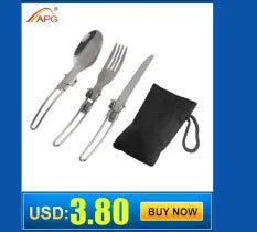 APG Ultralight Titanium Pan Outdoor Camping Tableware Titanium Pot Cookware