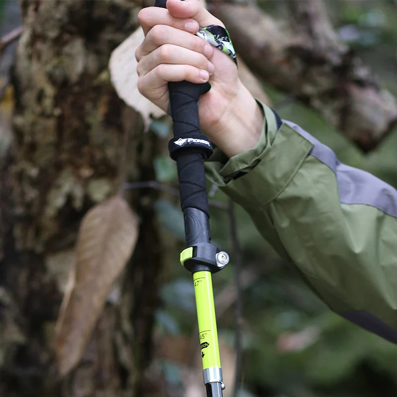 Pioneer Carbon Fiber Walking Sticks Folding Trekking Poles Ultralight Alpenstocks For Outdoor Camping Hiking Trail Running